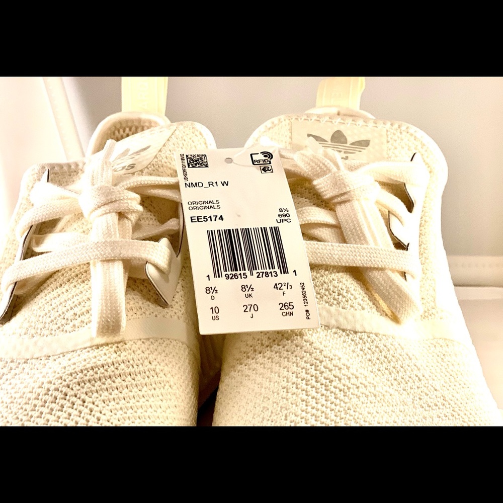 Adidas originals NMD R1 Off White/Metallic Gold - Picture 4 of 8